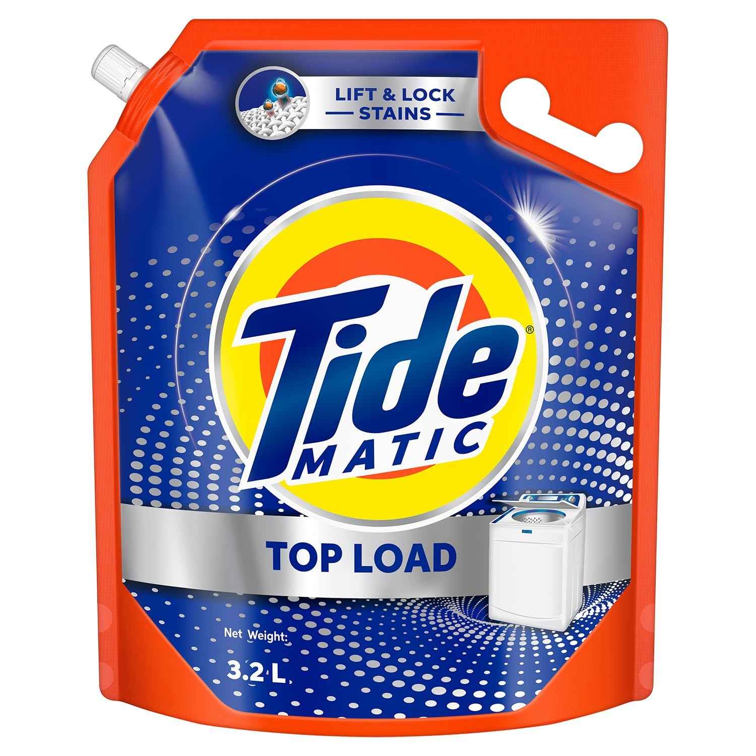 Liquid Detergent - Tide Matic Liquid Detergent 3.2L Top Load Washing Machine ,delivers powerful stain removal in one wash, fast dissolution, long-lasting freshness, and machine
