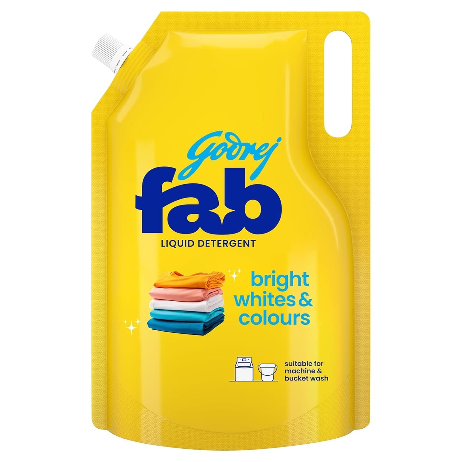 Liquid Detergent - Godrej Fab Liquid Detergent Refill Pouch for Machine & Hand Wash - 950ml/1L,fabric care, gentle wash, machine wash detergent, hand wash detergent, stain removal