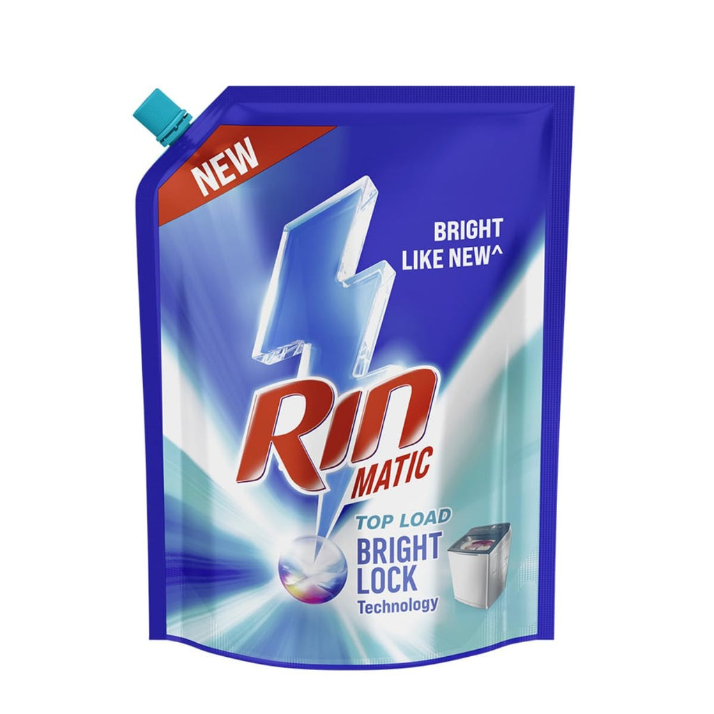 Liquid Detergent -  Rin Detergent Liquid 2L Pouch - Top Load detergent, laundry liquid, stain removal, fabric brightening, deep clean detergent, fresh fragrance, washing machine