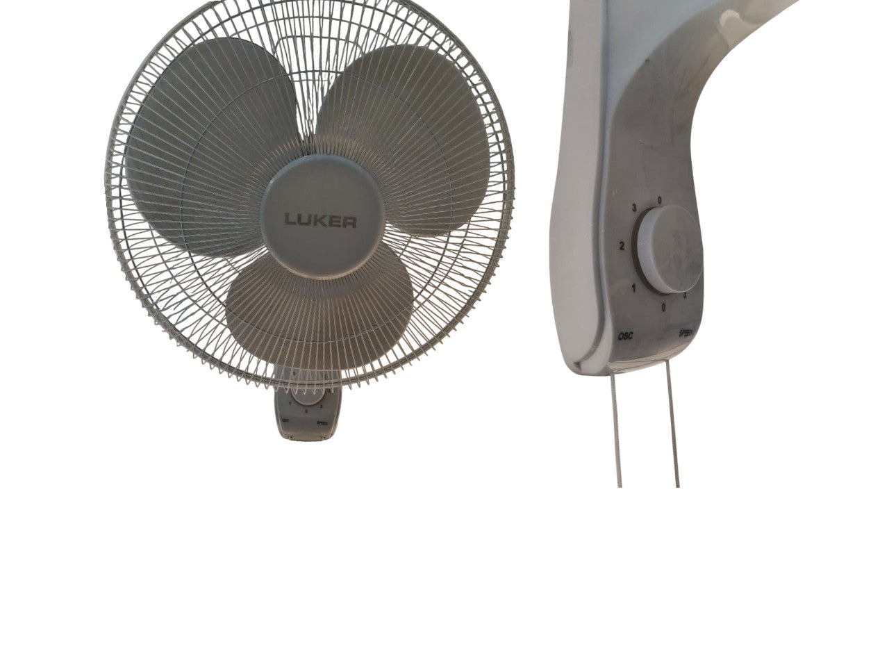 Wall Mount Fan - Luker Pablo W2J Wall Mount Fan | 400mm (16 Inch) High-Speed Fan | Powerful Air Delivery | 3 Speed Modes | Adjustable Tilt & Oscillation | Space-Saving Design |