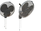 Wall Mount Fan - Luker Pablo W2J Wall Mount Fan | 400mm (16 Inch) High-Speed Fan | Powerful Air Delivery | 3 Speed Modes | Adjustable Tilt & Oscillation | Space-Saving Design |