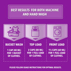 Liquid Detergent - Mr White Liquid Detergent 2L Super Saver Pack | Whiteness Boosters Gives Ultimate Whiteness | No Bleach Formula Keeps Clothes Bright & Safe | Ideal for Front
