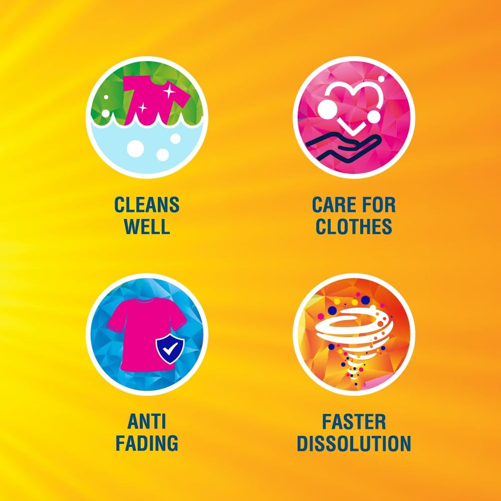 Liquid Detergent - SUNLIGHT Matic Liquid, Laundry Detergent, 4L Super Saver Pack, for Bright & Colorful Clothes, with Anti-Fading Formula, Gentle on Hands, for Machine & Handwash,