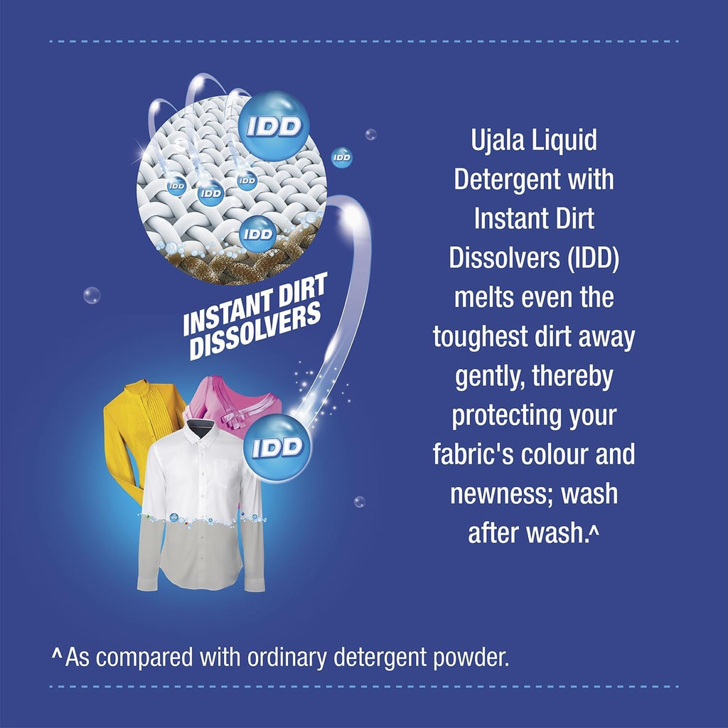 Liquid Detergent - Ujala Top Load Liquid Detergent 800ml With Power of Instant Dirt Dissolution | Laundry Liquid Detergent With Long-Lasting Refreshing Fragrance |