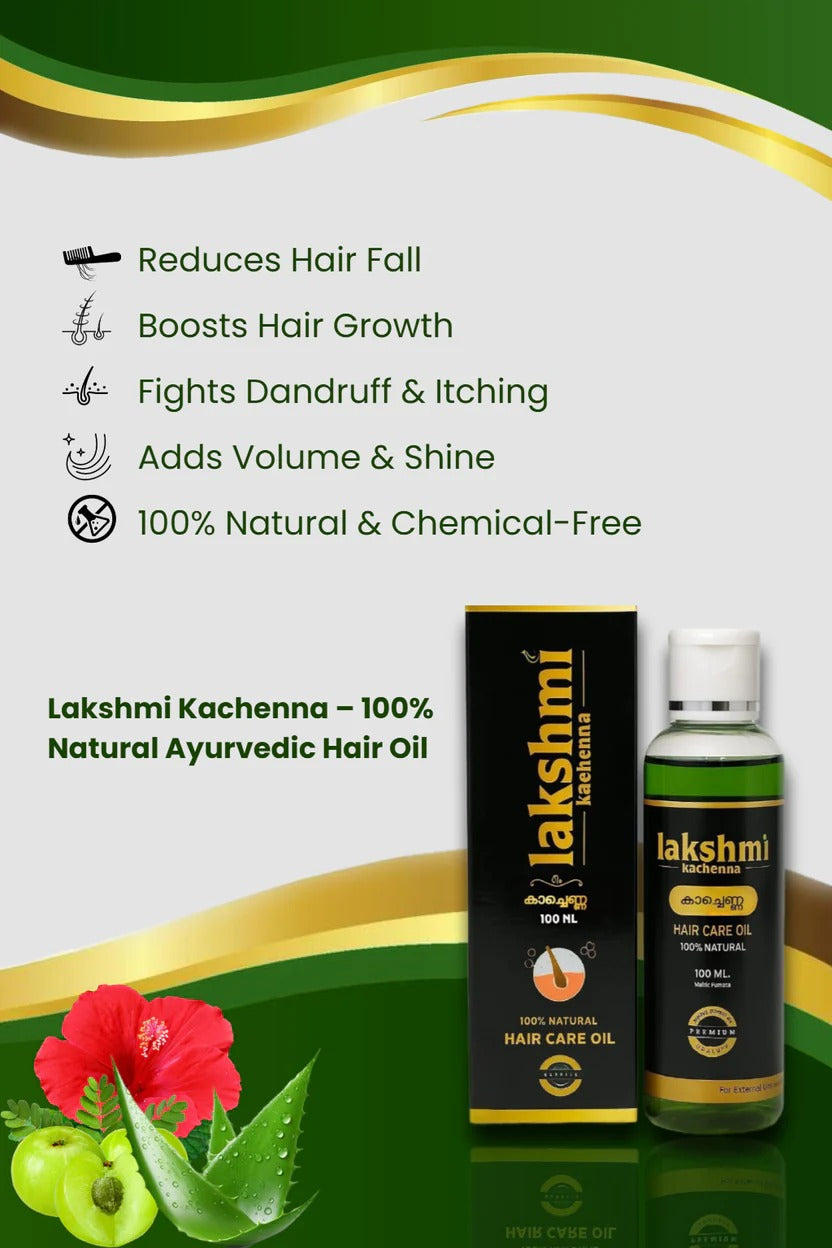 Lakshmi Herbals Ayurvedic Hair Oil | Herbal Infusion in Pure Coconut Oil | Reduces Hair Fall, Strengthens Roots & Adds Shine |100 ML| |MRP-400/-||