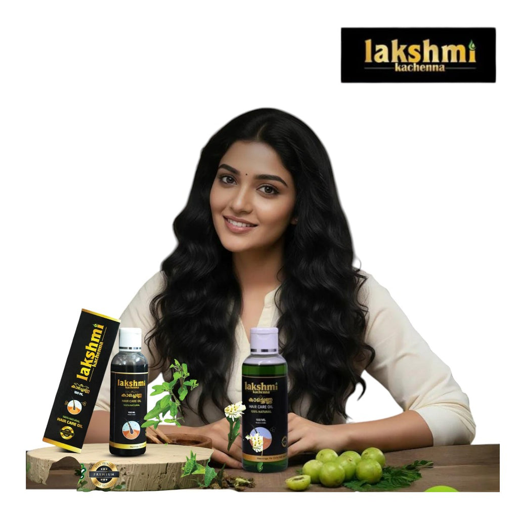 Lakshmi Herbals Non-Sticky Herbal Hair Oil | Ayurvedic Coconut Oil with Bhringraj, Brahmi & Amla for Strong, Shiny Hair | 200 ml | MRP 750/-|