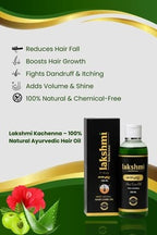 Lakshmi Herbals Non-Sticky Herbal Hair Oil | Ayurvedic Coconut Oil with Bhringraj, Brahmi & Amla for Strong, Shiny Hair | 200 ml | MRP 750/-|