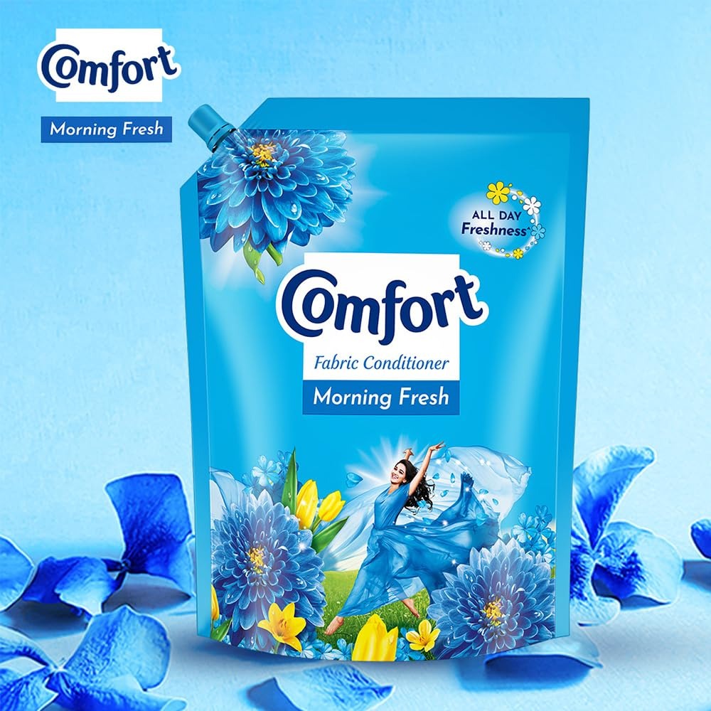 Fabric Conditioner - Comfort After Wash Fabric Conditioner, Refill pouch, super saver pack Morning fresh variant for all day freshness and lasting fragrance, 2 L, softener, Comfort,