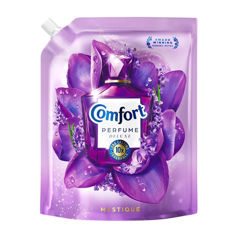 Fabric Conditioner - Comfort Perfume Deluxe Mystique 1.8L Pouch - Luxury fragrance for your clothes, Liquid, Floral,fragrance, soft clothes, long-lasting freshness, laundry, 1.8L