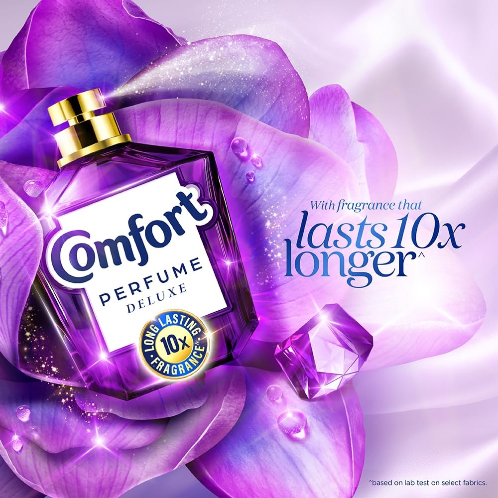 Fabric Conditioner - Comfort Perfume Deluxe Mystique 1.8L Pouch - Luxury fragrance for your clothes, Liquid, Floral,fragrance, soft clothes, long-lasting freshness, laundry, 1.8L