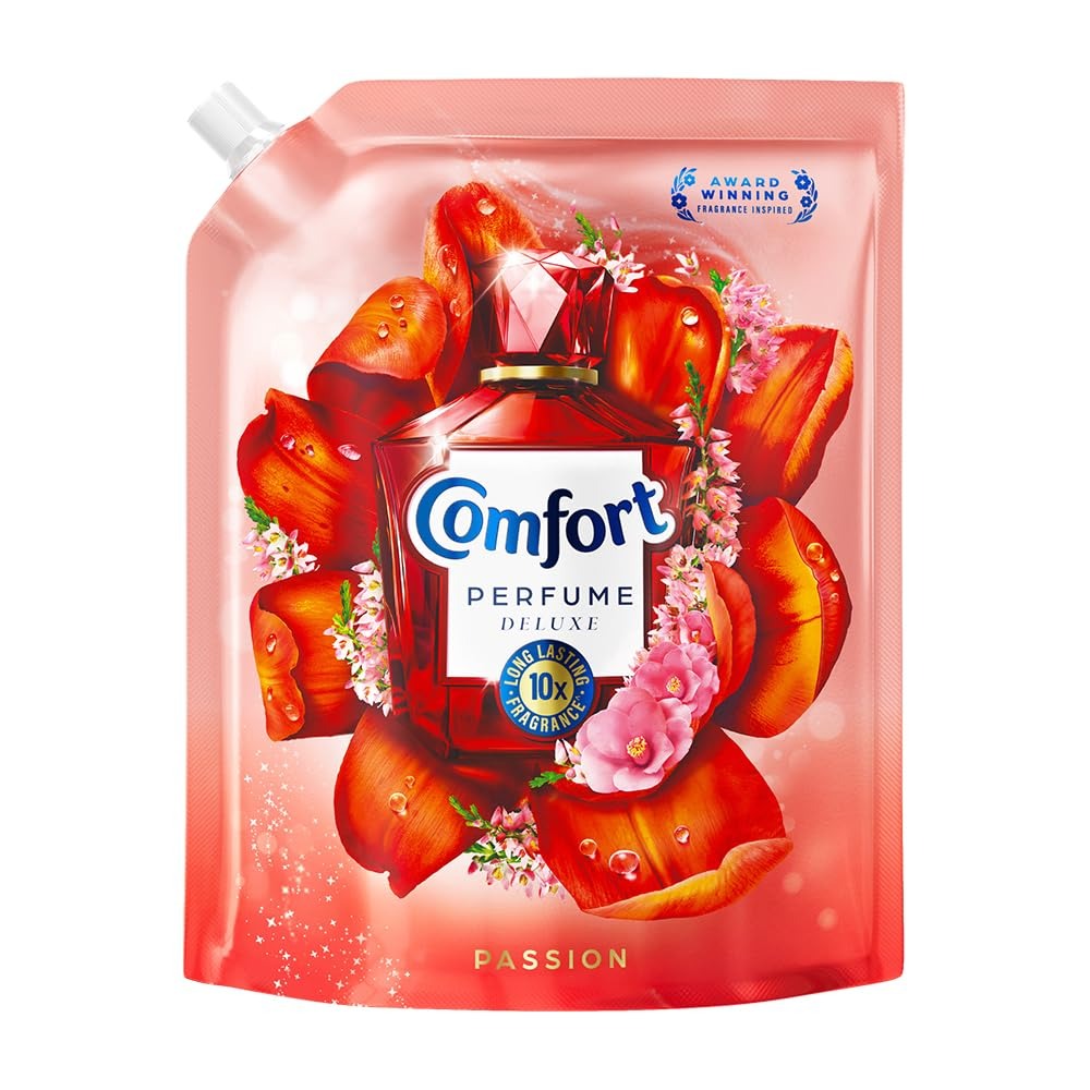 Fabric Conditioner - Comfort Perfume Deluxe Passion 1.8L Pouch - Luxury fragrance for your clothes,Long-lasting Scent, Clothes Freshener, Laundry Fragrance, Floral Musk, 1.8L Pouch