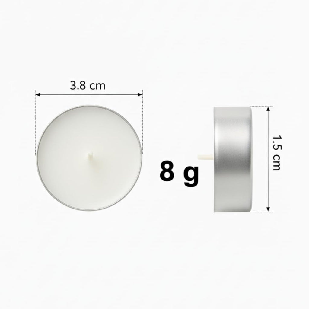 Candle - Candle |Sharon Cup Candle | Wax White Tealight Candles, Plain Tea Lights Candles Set of 12 for Diwali Decorations, Fancy Unscented Tealight Candles Pack of 12 pcs (White Colour)