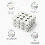 Candle - Candle |Sharon Cup Candle | Wax White Tealight Candles, Plain Tea Lights Candles Set of 12 for Diwali Decorations, Fancy Unscented Tealight Candles Pack of 12 pcs (White Colour)