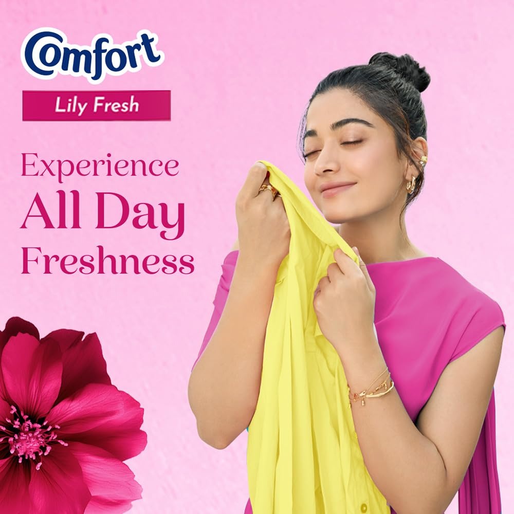 Fabric Conditioner - Comfort Lily Fresh Fabric Conditioner 860 ml Bottle|| After Wash Liquid Fabric Softener - For Softness|| Shine & Long Lasting Freshness,lily fragrance, laundry