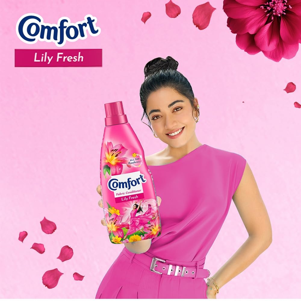 Fabric Conditioner - Comfort Lily Fresh Fabric Conditioner 860 ml Bottle|| After Wash Liquid Fabric Softener - For Softness|| Shine & Long Lasting Freshness,lily fragrance, laundry