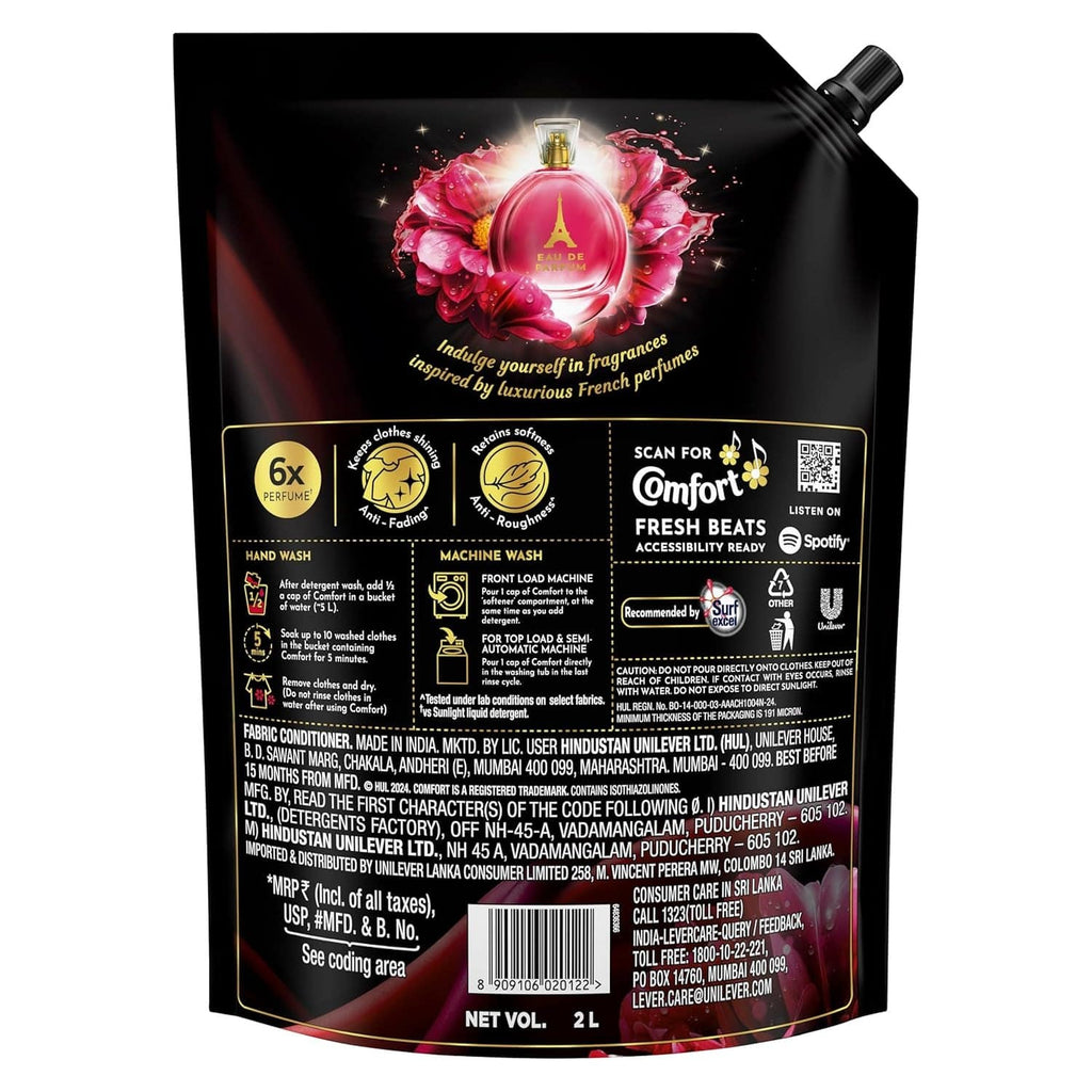 Fabric Conditioner - Comfort Perfume Deluxe Desire Fabric Conditioner, 2L, Liquid, Floral,fragrance, long lasting freshness, clothes softener, laundry care