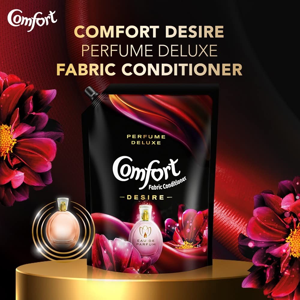 Fabric Conditioner - Comfort Perfume Deluxe Desire Fabric Conditioner, 2L, Liquid, Floral,fragrance, long lasting freshness, clothes softener, laundry care