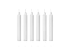 Candles - Candles Sharon Plain White  – Pack of 6 | Unscented Normal Wax Candles for Home & Prayer Use