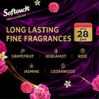 Fabric Conditioner - Soft touch 2X Royal Perfume 2L Fabric Conditioner with Grapefruit & Jasmine| After Wash Liquid Fabric Softener with Long-Lasting Fragrance| Suitable for All Cloth