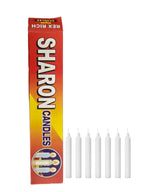 Candles - Candles Sharon Plain White candles| – Pack of 6 | Unscented Normal Wax Candles