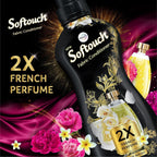 Fabric Conditioner - Soft touch 2X French Perfume 800+210ml Fabric Conditioner with French Rose & Jasmine| After Wash Liquid Fabric Softener with Long-Lasting Fragrance|