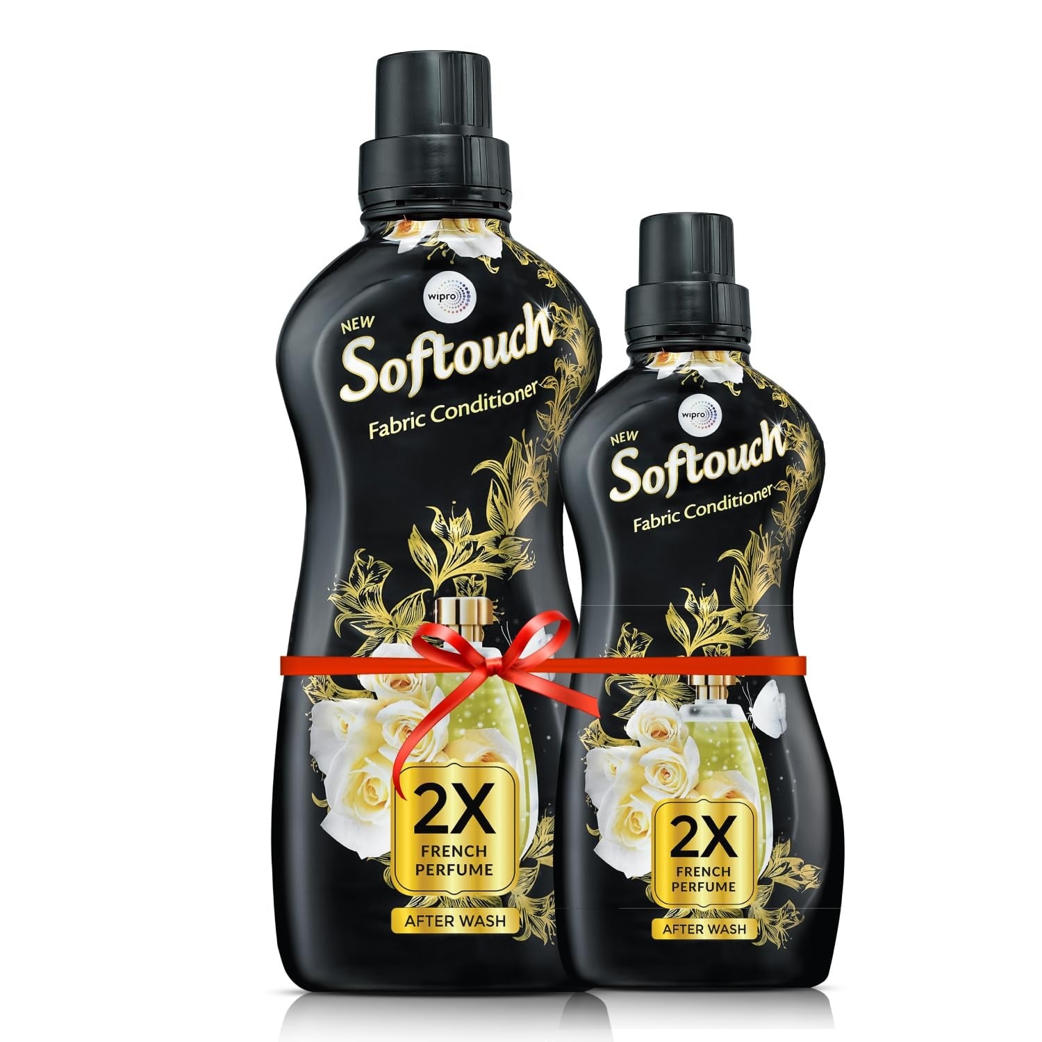 Fabric Conditioner - Soft touch 2X French Perfume 800+210ml Fabric Conditioner with French Rose & Jasmine| After Wash Liquid Fabric Softener with Long-Lasting Fragrance|