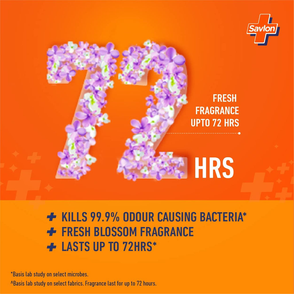 Fabric Conditioner - Savlon Soft & Protect Fabric Conditioner 890ml, Fresh Blossom Fragrance for floral freshness, Protection from 99.9% bacteria*, acts gently to preserve softness