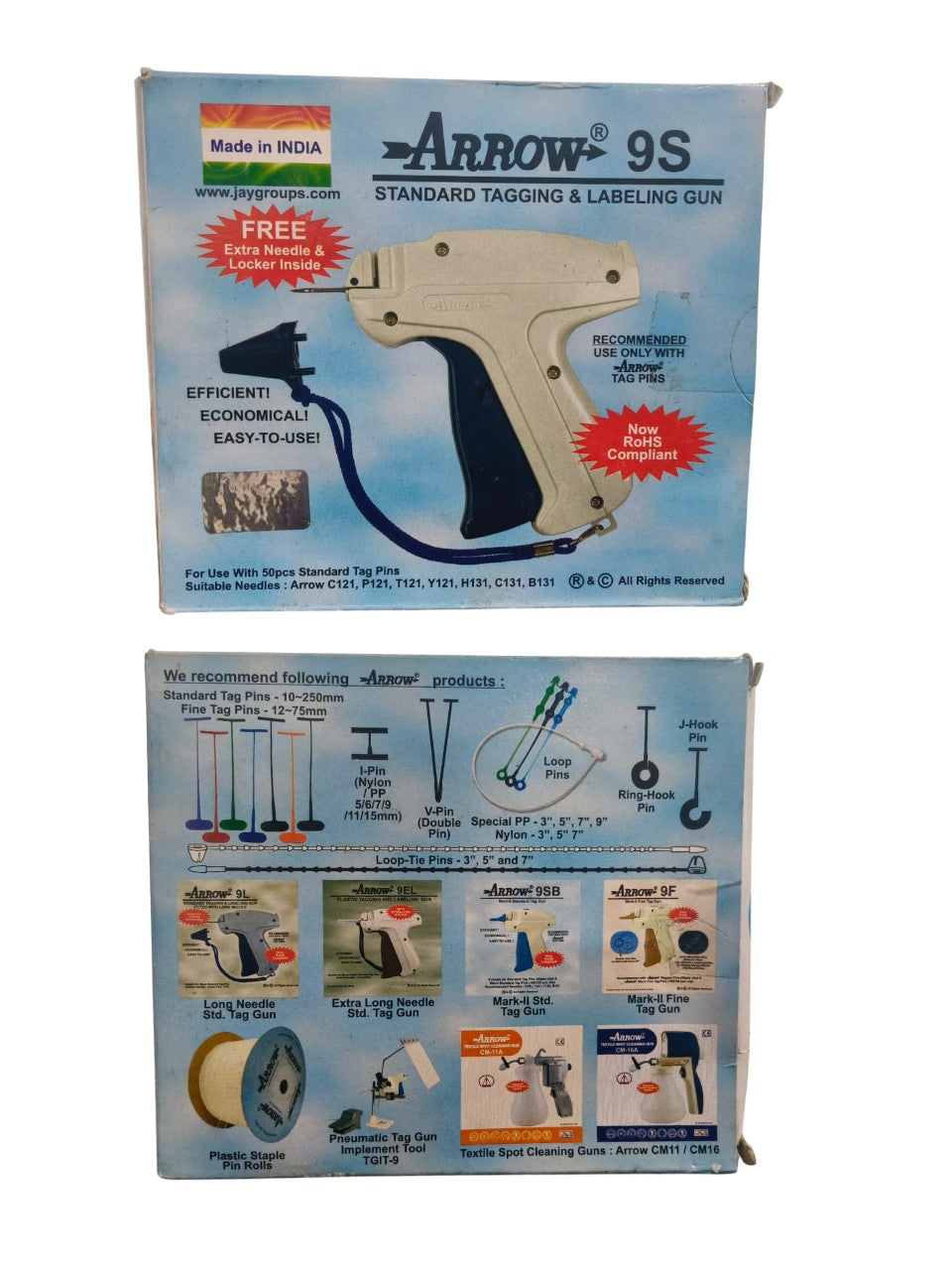 Arrow 9S Standard Tag & Labelling Gun – Durable Tag Gun for Clothes, Garments & Retail Labeling | Includes Free Extra Needle |MRP: 315/-|