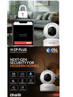 CCTV Camera - CP PLUS- Logic- CP-E31Q 3MP Wi-Fi Smart CCTV Camera with CTC Cyber Secure Technology & Cloud Storage | Indoor Home Security Camera | 256 GB Support | 1 ChannelMRP:2800|