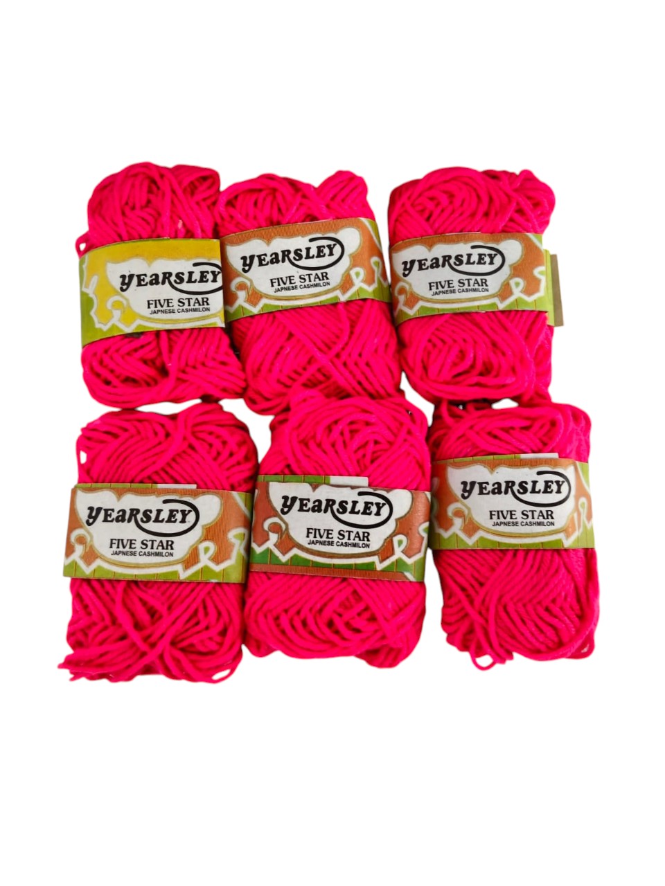 Pink Woolen | Yardley Five star Japanese cashmilon – Sewing, Knitting & Crochet Thread (Count: 6)|MRP : 90|,Durable yarn, High-quality yarn, Multi-purpose yarn, Wool for crafts, Handicraft yarn
