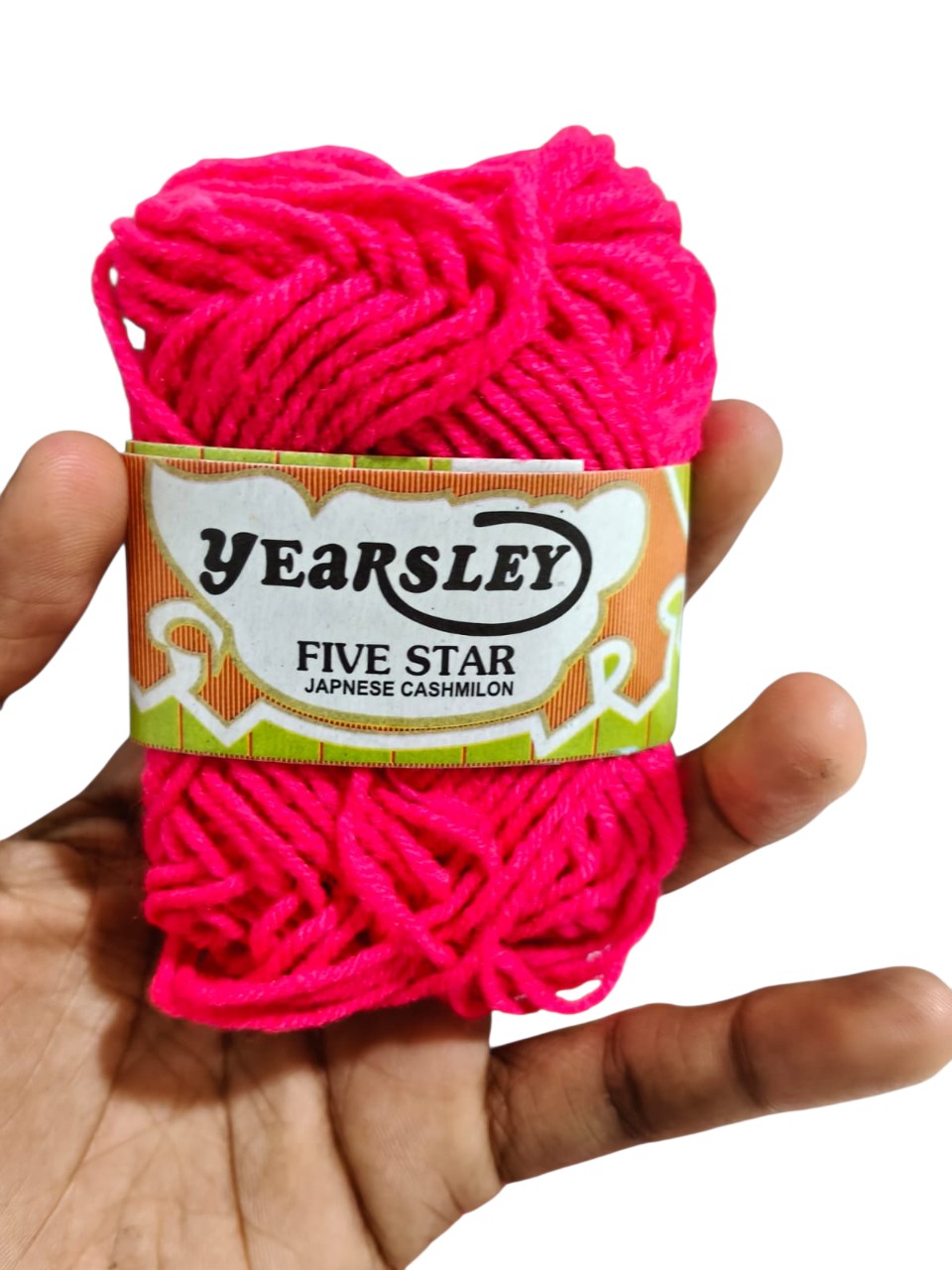 Pink Woolen | Yardley Five star Japanese cashmilon – Sewing, Knitting & Crochet Thread (Count: 6)|MRP : 90|,Durable yarn, High-quality yarn, Multi-purpose yarn, Wool for crafts, Handicraft yarn
