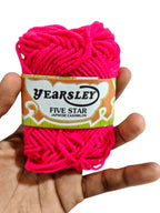Pink Woolen | Yardley Five star Japanese cashmilon – Sewing, Knitting & Crochet Thread (Count: 6)|MRP : 90|,Durable yarn, High-quality yarn, Multi-purpose yarn, Wool for crafts, Handicraft yarn