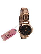 Delton Rose Gold Analog Quartz Women’s Watch with Black Dial & Metal Strap |MRP: 1299/-|