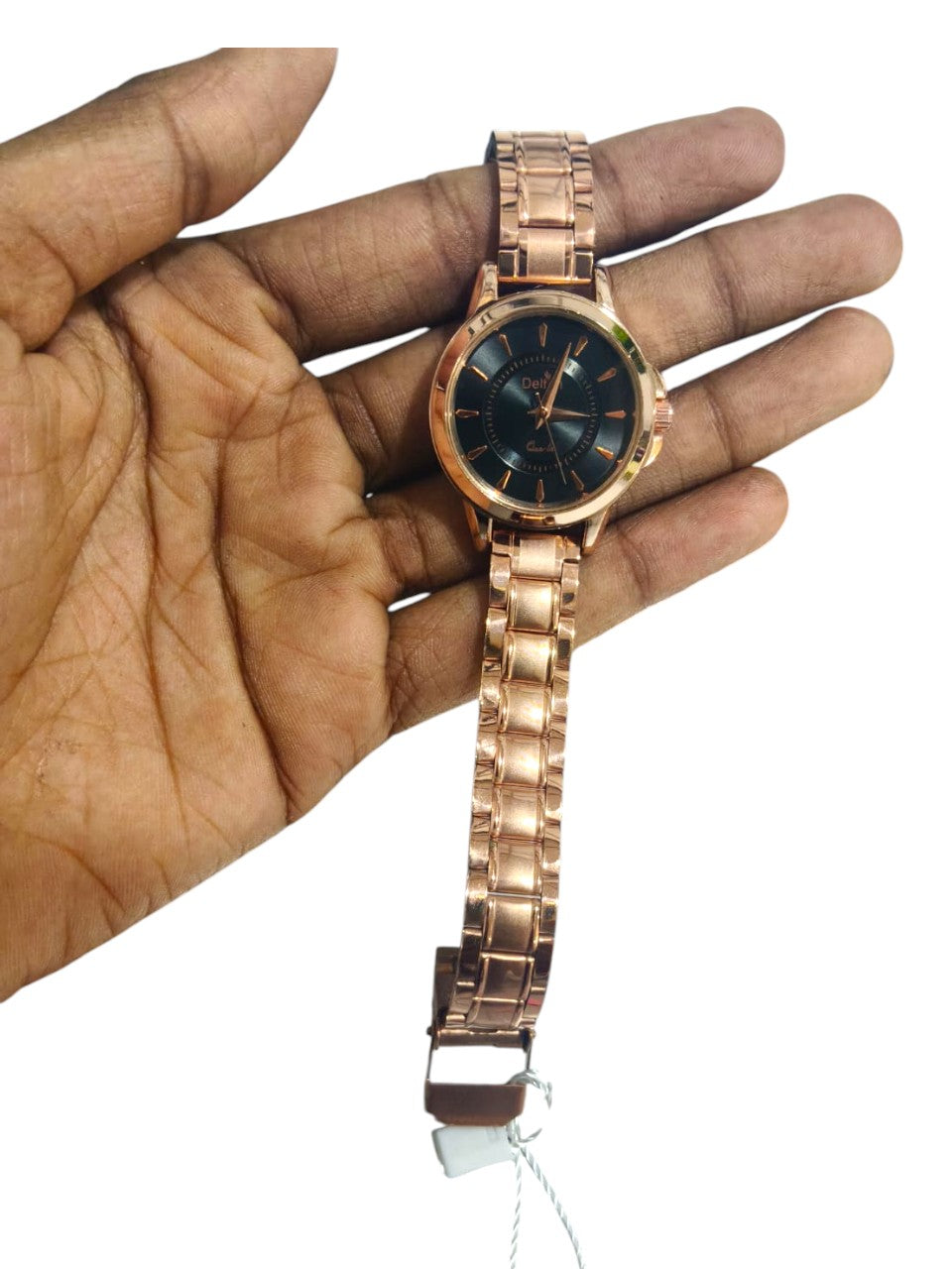 Delton Rose Gold Analog Quartz Women’s Watch with Black Dial & Metal Strap |MRP: 1299/-|