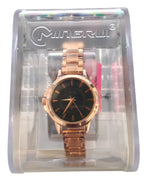 Delton Rose Gold Analog Quartz Women’s Watch with Black Dial & Metal Strap |MRP: 1299/-|