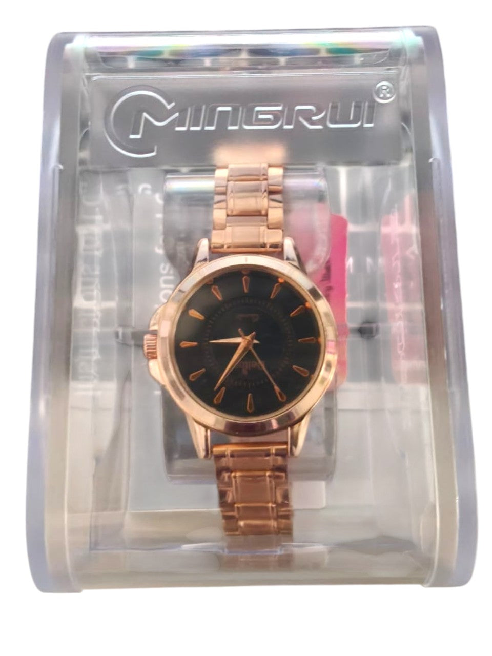 Delton Rose Gold Analog Quartz Women’s Watch with Black Dial & Metal Strap |MRP: 1299/-|