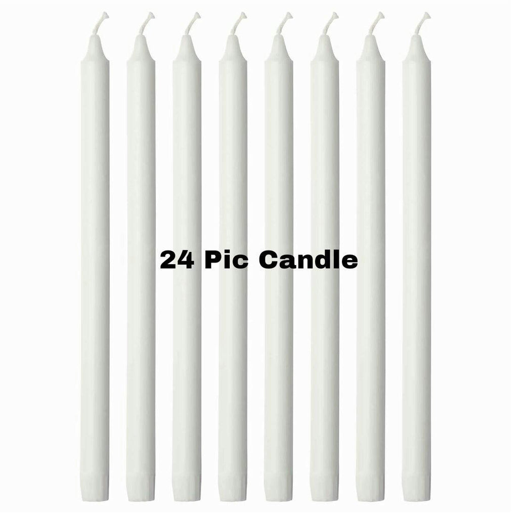 Candle - Candle white  for Household Candles for Decoration, White - Pack of 24