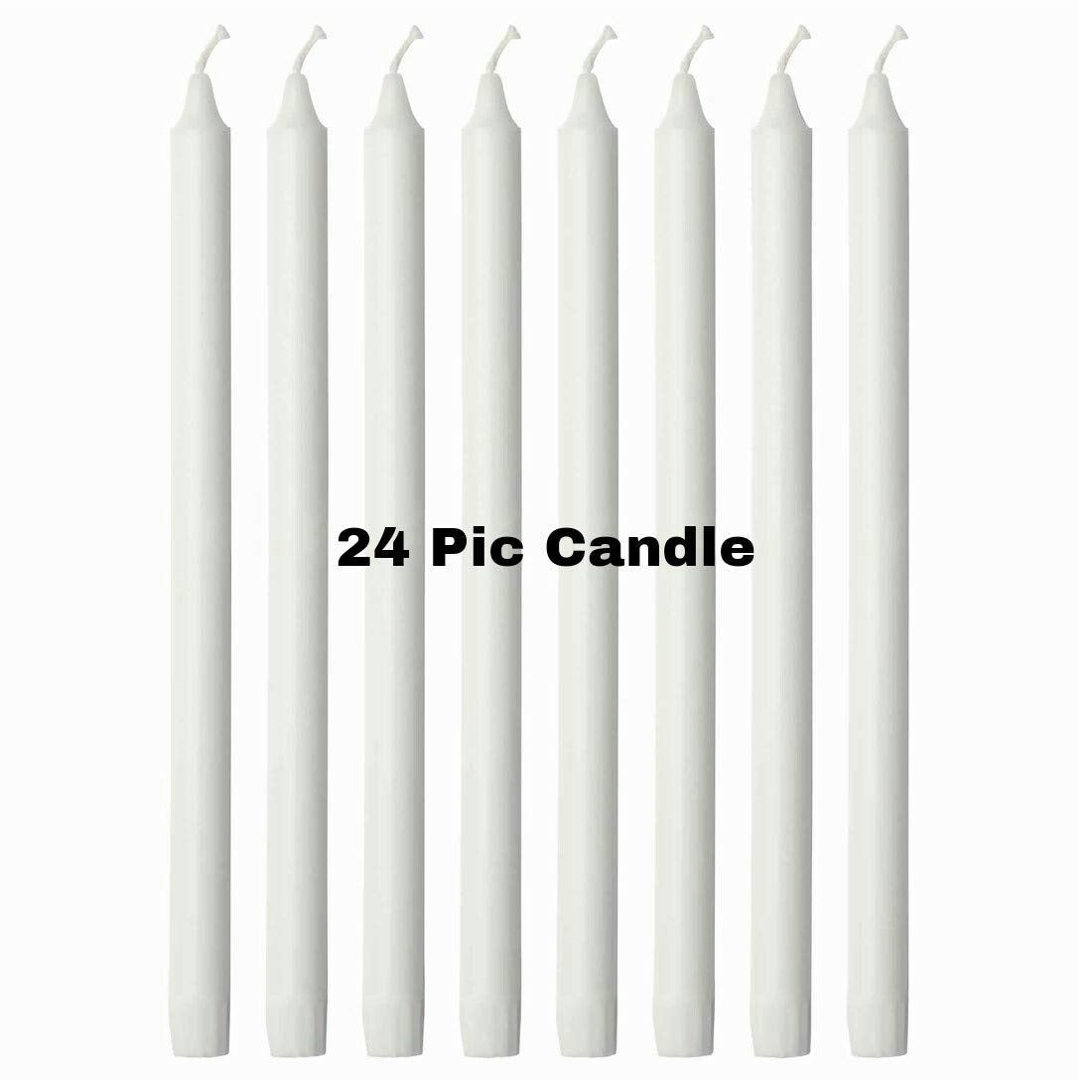 Candle - Candle white  for Household Candles for Decoration, White - Pack of 24