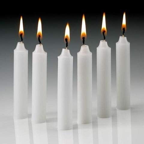 Candle -  Candle 12 Pcs Plain White| with Stand for Festival | Decoration | Celebration, (Height- 8 Inches, Burn Time- 7 Hrs Each) | MRP ; 299/-|