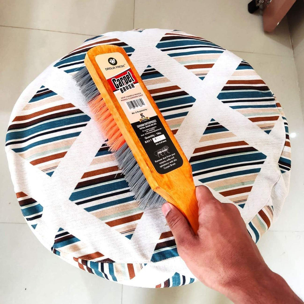 Carpet Cleaning Brush - Premium Carpet Cleaning Brush for Home, Multipurpose Dirt and Dust Cleaner with Wooden Handle | MRP 499/-| Home carpet cleaning tool, brush for rugs and carpets, dry & wet carpet cleaning brush, pet hair removal carpet brush