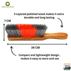Carpet Cleaning Brush - Premium Carpet Cleaning Brush for Home, Multipurpose Dirt and Dust Cleaner with Wooden Handle | MRP 499/-| Home carpet cleaning tool, brush for rugs and carpets, dry & wet carpet cleaning brush, pet hair removal carpet brush