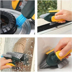 Bathroom Cleaning Brushes - Scrub Brushes with Squeegee, Bathroom Cleaning Brushes, V-Shape Stiff Bristles Hand Scrubbing Brush for Cleaning, Small Scrub Cleaning Brush|MRP:499/-|
