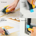 Bathroom Cleaning Brushes - Scrub Brushes with Squeegee, Bathroom Cleaning Brushes, V-Shape Stiff Bristles Hand Scrubbing Brush for Cleaning, Small Scrub Cleaning Brush|MRP:499/-|