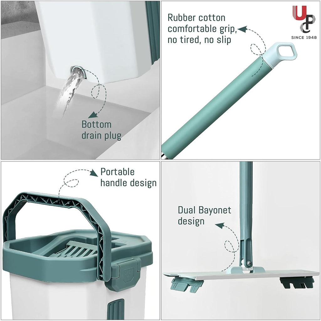 Floor Mop Flat - Flat Mop for Home Cleaning Floor |MRP : 1999/-| Flat Mop with Refillable Pad | Dry & Wet Flat Mop | Flat Mop for Tiles, Marble & Wood Floors | Lightweight Flat Cleaning Mop