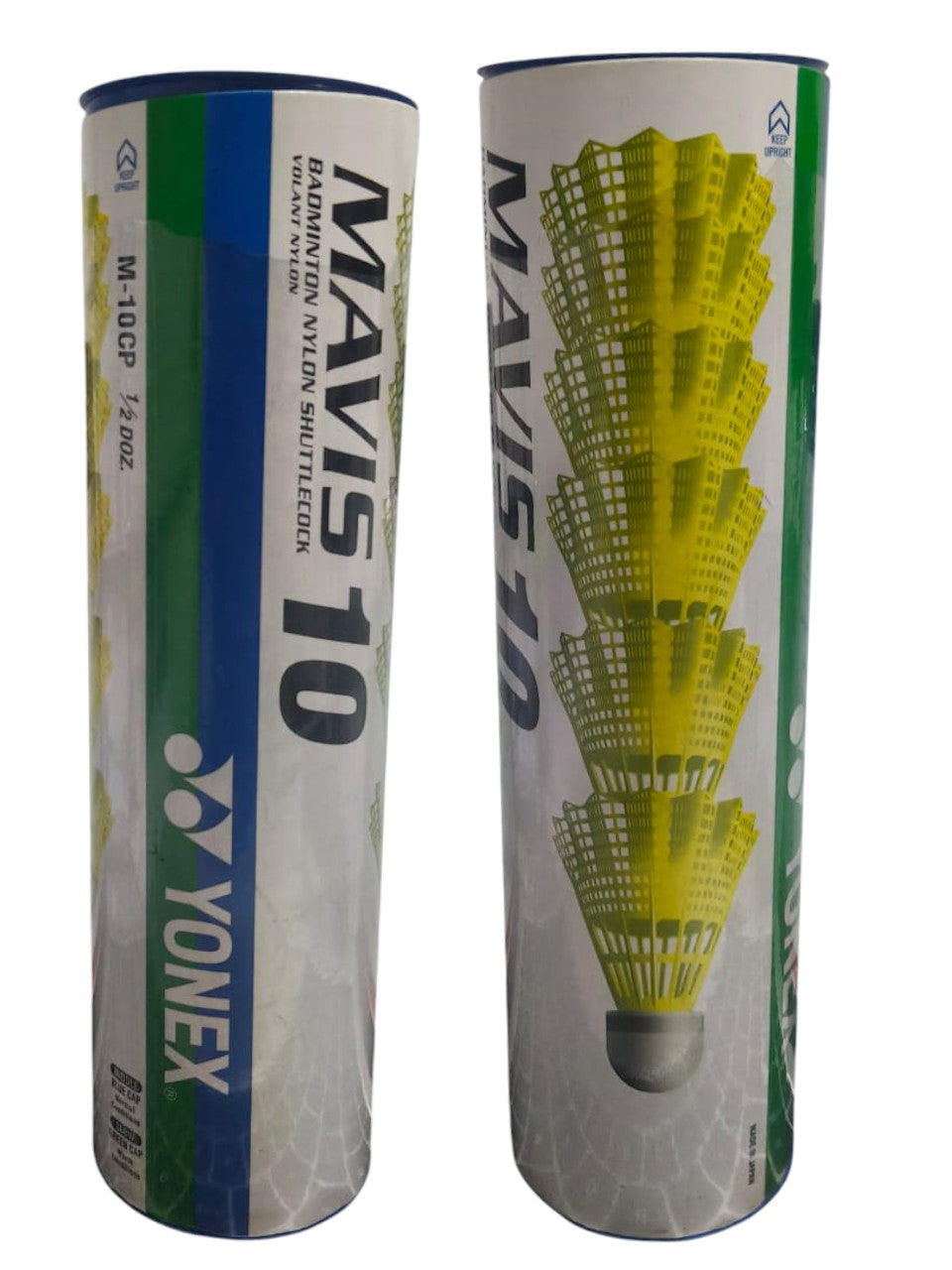Shuttlecock | YONEX Mavis 10 Nylon Badminton Shuttlecock – Yellow | Slow Speed (75) | Pack of 6 | Durable Plastic Shuttle|MRP:915/- |