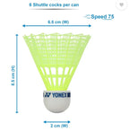 Shuttlecock | YONEX Mavis 10 Nylon Badminton Shuttlecock – Yellow | Slow Speed (75) | Pack of 6 | Durable Plastic Shuttle|MRP:915/- |