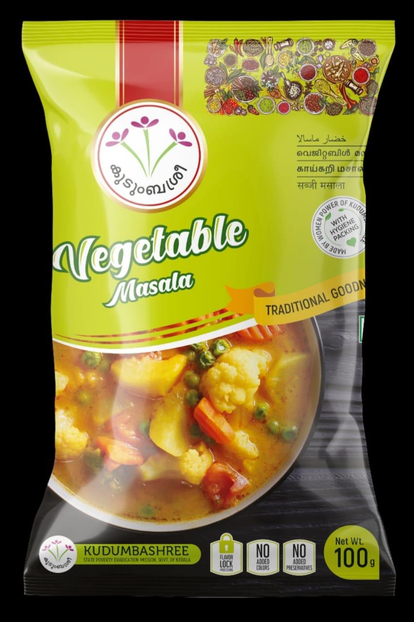 Vegetable Masala | Kudumbasree | 100g | Authentic Kerala Spice Blend | Kerala Style Cooking Spice