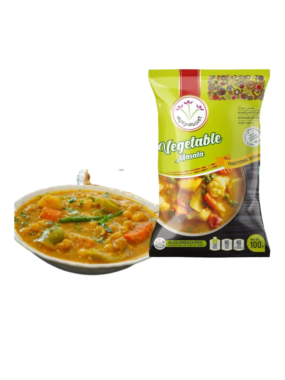 Vegetable Masala | Kudumbasree | 100g | Authentic Kerala Spice Blend | Kerala Style Cooking Spice