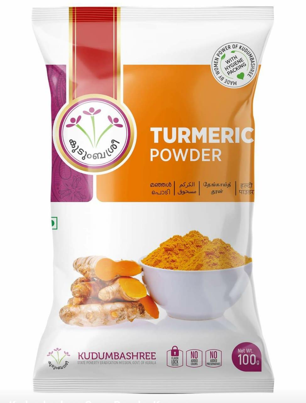 Turmeric Powder | Kudumbasree | 100g | PTraditional Kerala Cooking Spice|ure & Authentic Kerala Cooking Spice