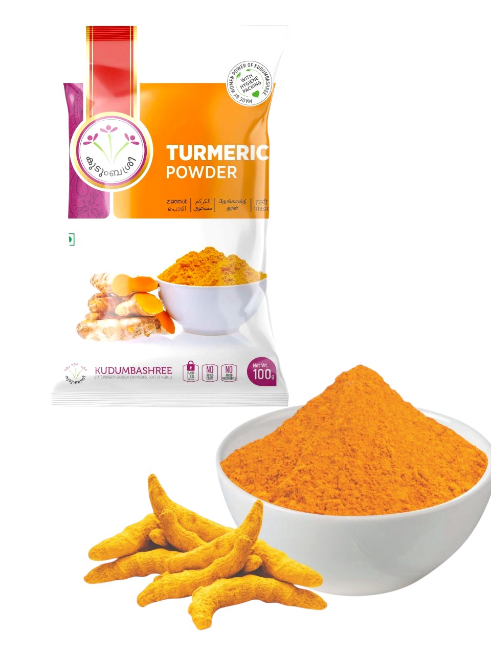 Turmeric Powder | Kudumbasree | 100g | PTraditional Kerala Cooking Spice|ure & Authentic Kerala Cooking Spice